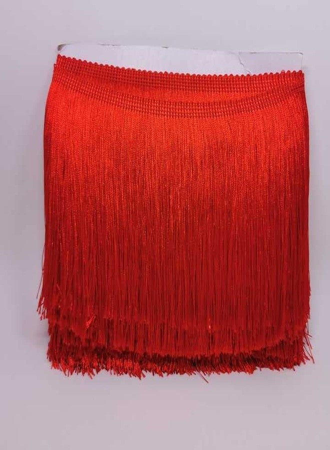 PREMDAS LACES Fringe Trim Lace Polyerter Fibre Tassel 6Inch Wide Long For Clothes Accessories Latin Wedding Dress Diy Lamp Shade Decoration Red (Pack Of 1) - Image 4